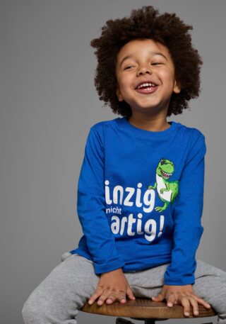 KIDSWORLD Langarmshirt "EINZIG NICHT ARTG" Langarm, Basic-Passform, bedruckt, Rundhalsausschnitt