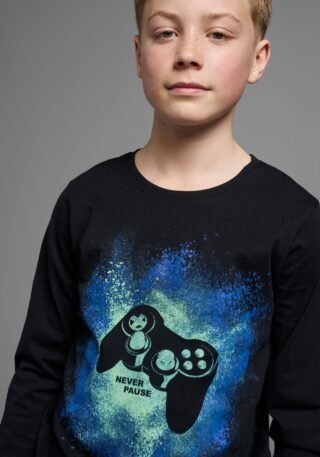 KIDSWORLD Langarmshirt "GAMER" Gamer-Shirt Langarm, Basic-Passform, mit trendigem Aufdruck