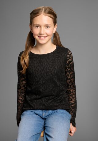 KIDSWORLD Langarmshirt "Spizten-Shirt" Für jeden Anlass, Shirt mit Spitze