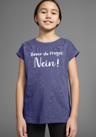 KIDSWORLD T-Shirt "Bevor Du fragst: NEIN" Kurzarm, mit Print, Rundhalsausschnitt