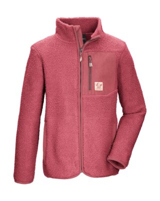 Killtec Fleecejacke "KOW 140 GRLS FLC JCKT" Weiche Sherpa-Fleecejacke mit Kinnschutz und Stauraum