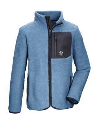 Killtec Fleecejacke "KOW 140 GRLS FLC JCKT" Weiche Sherpa-Fleecejacke mit Kinnschutz und Stauraum
