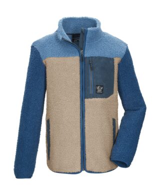 Killtec Fleecejacke "KOW 143 BYS FLC JCKT" Weiche Sherpa Fleecejacke, Kinnschutz, elastische Bündchen