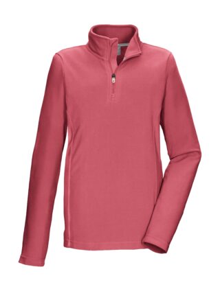 Killtec Fleeceshirt "KSW 138 GRLS FLC SHRT" Schnelltrocknendes Kids Fleeceshirt mit Kinnschutz-Reißverschluss