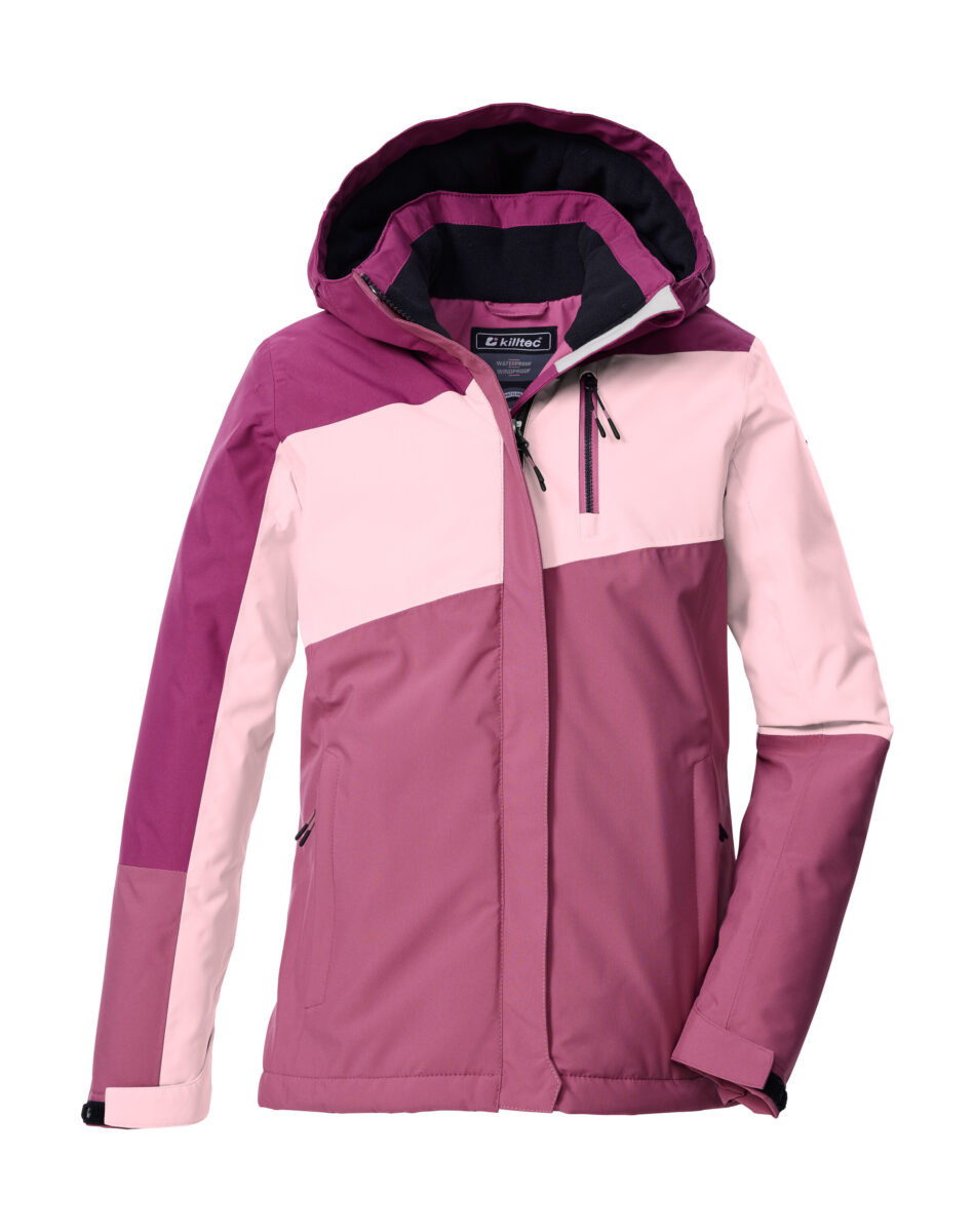 Killtec Funktionsjacke "KOW 218 GRLS JCKT" Winddichte, wasserdichte Kinderjacke mit verstellbarer Kapuze