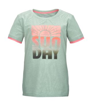 Killtec T-Shirt "KOS 133 GRLS TSHRT" Farbenfrohes Mädchen-T-Shirt mit „Sunday“-Print