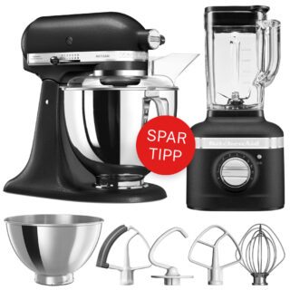 KitchenAid 4,8L Artisan 5KSM175PSEBK & Standmixer K400 *Sommer-Deal