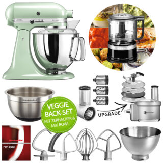 KitchenAid Küchenmaschine Artisan 5KSM175PS Veggie Back-Set Pistazie 0% Finanzierung