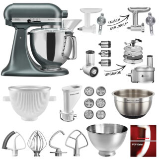 KitchenAid Küchenmaschine Artisan 5KSM175PSEJP Mega-Sommer Set Juniper