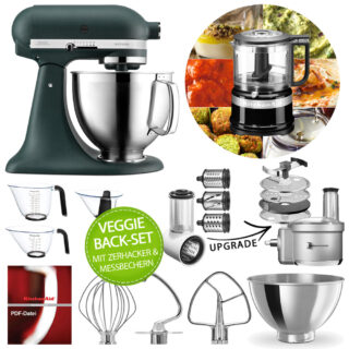 KitchenAid Küchenmaschine Artisan 5KSM185PS Veggie Back-Set Palmenstrand