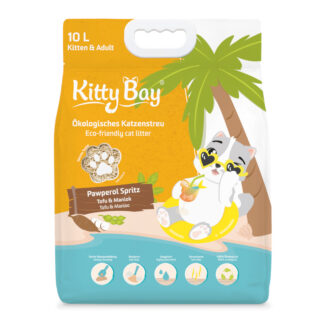 KittyBay Ökologische Katzenstreu Pawperol Spritz Tofu & Maniok - 10 l (6 kg)