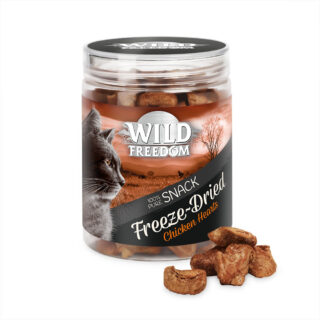 Kombi-Paket: Wild Freedom RAW - gefriergetrocknete Snacks + Cosma Snackies XXL Maxi Tube - RAW Hühnerherzen (3 x 45 g) + Snackies XXL Hühnchen (200 g)