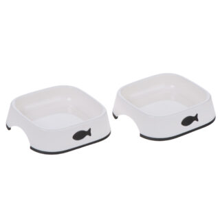 Kunststoffnapf Little Fish 2er-Set - 2 x 200 ml, L 13,5 x B 13,5 cm