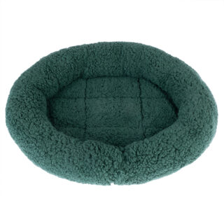 Kuschelbett Fluffy 2in1 - wollweiß: L 50 x B 42 x H 7,5 cm