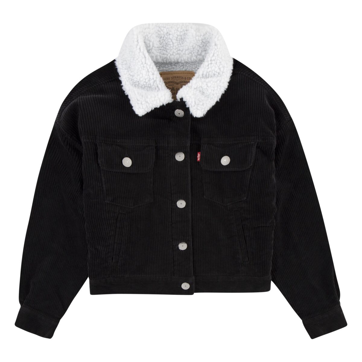 Levis Kids Cordjacke "LVG BABY BAGGY CORDUROY TRUCKE" mit Fellimitatkragen, for Girls