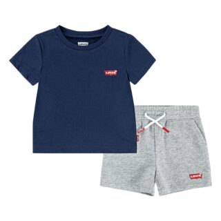 Levis Kids Shirt & Shorts "LVB BATWING TEE & KNIT SHORT S" Set, 2 Stk. mit Markenlabel - supersoft