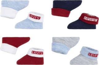 Levis Kids Socken "4PK Red Tab Bootie" 8 Paar tlg. im 8er-Pack, aus weicher Baumwollmischung, mit Elasthan-Anteil