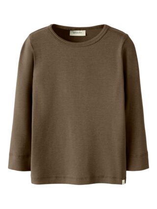Lil Atelier Langarmshirt "NMNGAYO LS SLIM TOP LIL NOOS" Baumwollmischung