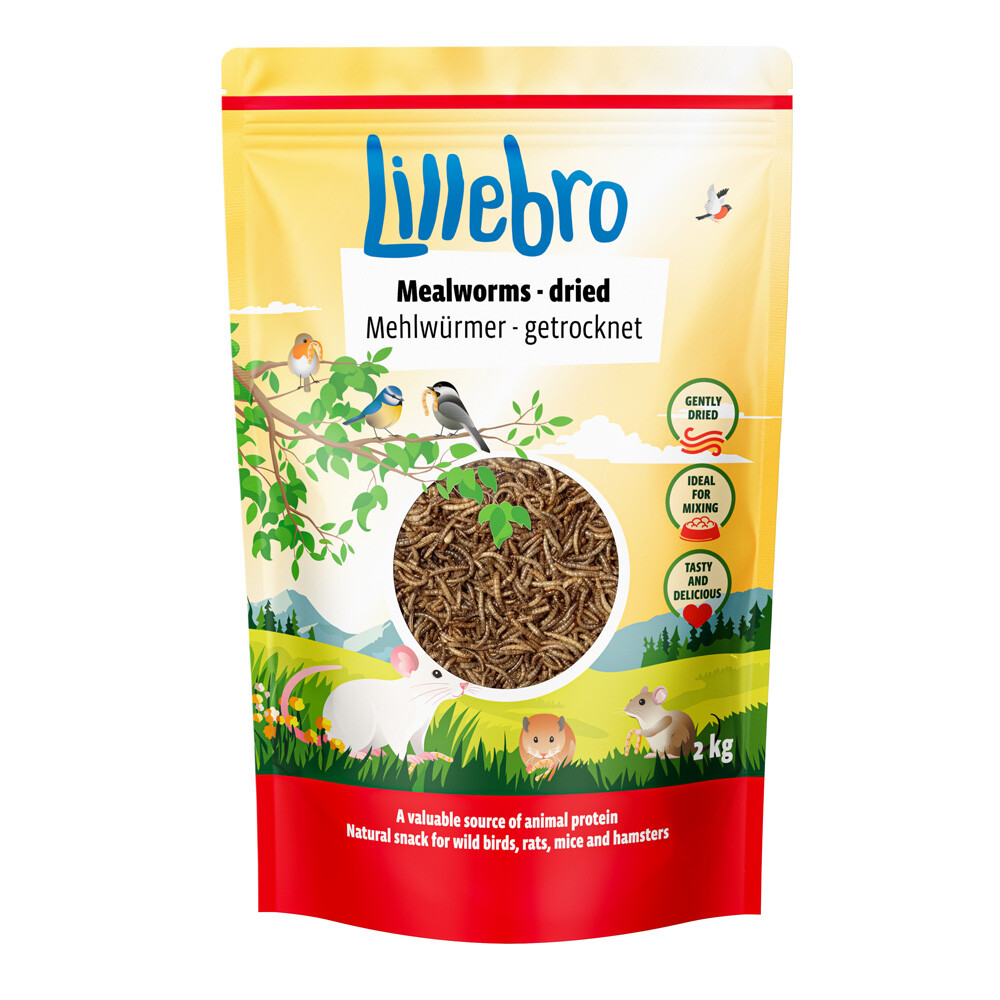 Lillebro Mehlwürmer, getrocknet - 2 x 500 g