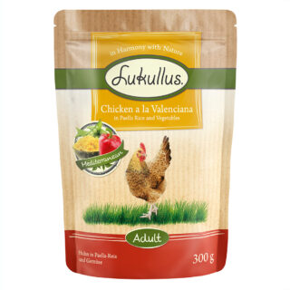 Lukullus Frischebeutel Huhn in Paella-Reis und Gemüse 6 x 300 g Valenciana