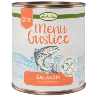 Lukullus Menu Gustico - Lachs mit Karotte, Luzerne und Spinat - 6 x 400 g