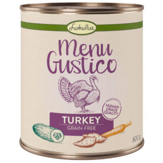 Lukullus Menu Gustico - Pute mit Süßkartoffel, Zucchini und Karotten - 6 x 400 g