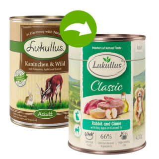Lukullus Naturkost Adult 6 x 400 g - Lachs & Huhn