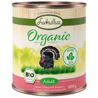 Lukullus Organic Adult Pute mit Zucchini (glutenfrei) - 6 x 400 g