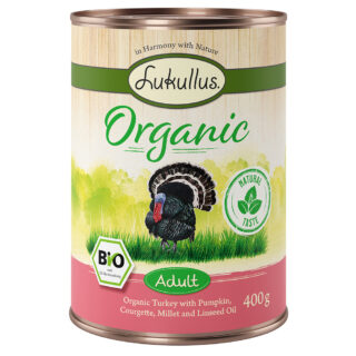Lukullus Organic Adult Pute mit Zucchini (glutenfrei) - 6 x 800 g