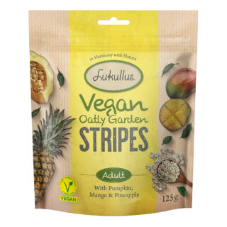 Lukullus Vegan Garden Stripes Kürbis, Mango & Ananas - Sparpaket 3 x 125 g