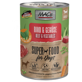 MAC's Nassfutter für Hunde 6 x 400 g - Geflügel & Gemüse