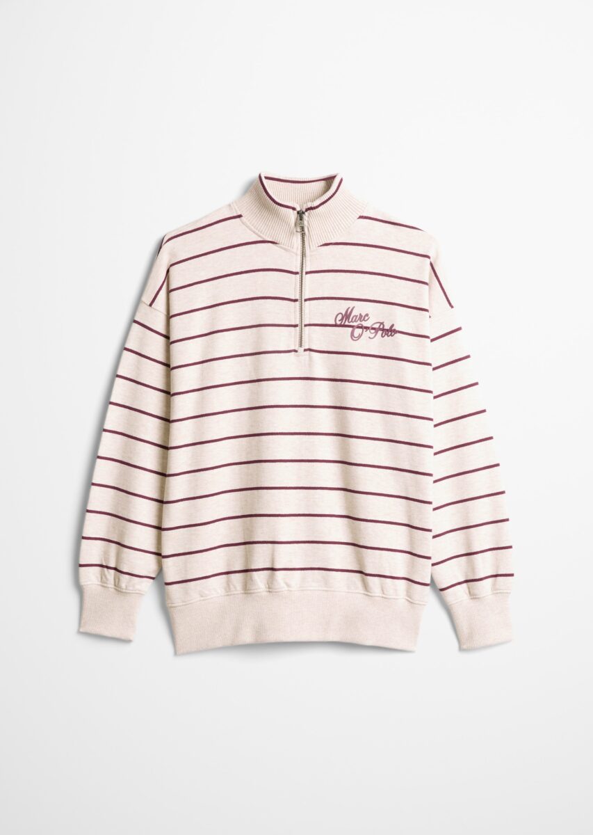 Marc OPolo Sweatshirt, gestreift, mit gerippten Stehkragen