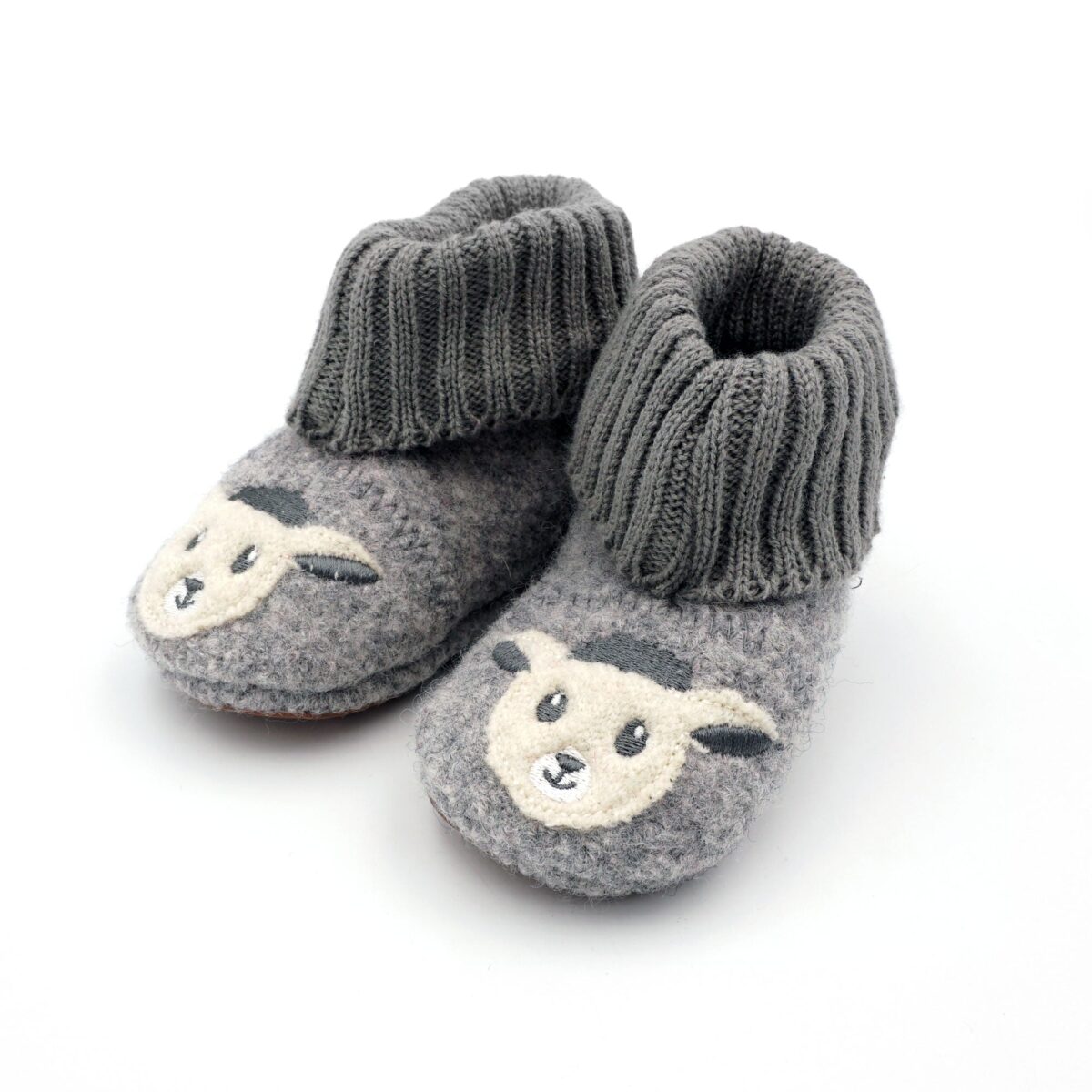MAXIMO Hüttenschuhe 2 tlg. Wolle, Anti-Rutsch-Sohle, Strickbündchen