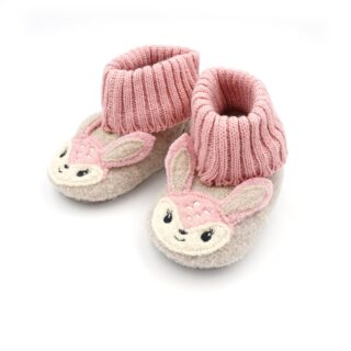 MAXIMO Hüttenschuhe Wolle, Anti-Rutsch-Sohle, Strickbündchen, mit Öhrchen