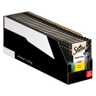 Megapack Sheba Varietäten Frischebeutel 28 x 85 g - Selection in Sauce mit Hochseefisch