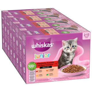Megapack Whiskas Junior Frischebeutel 24 x 85 g - Klassische Auswahl in Sauce
