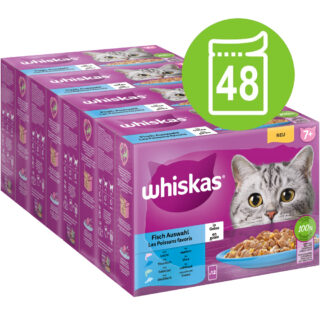 Megapack Whiskas Senior Frischebeutel 48 x 85 g - 7+ Geflügel Auswahl in Sauce