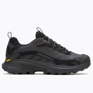 Merrell Moab Speed 2 GTX Trailschuhe für Herren in Größe 46 - Schwarz, ideal für anspruchsvolle Trails und Outdoor-Abenteuer.