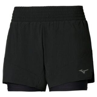 Mizuno 2in1 4.5 Inch Shorts Gr. L Schwarz Damen
