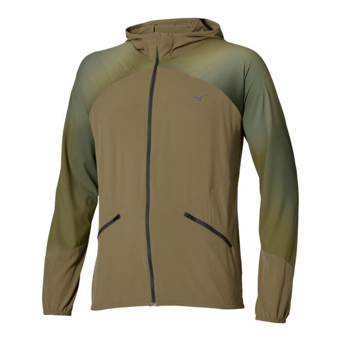 Mizuno Active Alpha Hooded Jacket Gr. L Grün Herren