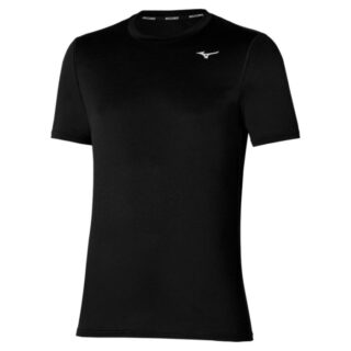 Mizuno Impulse Core SS Tee für Herren – Leichtes, atmungsaktives Laufshirt in Schwarz für optimalen Komfort beim Laufen