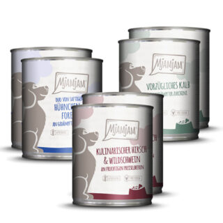 MjAMjAM Adult Hund 6 x 800 g - saftiges Huhn mit zarter Ente
