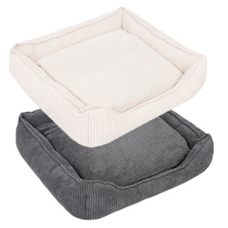 Modern Living Hundebett Helena - L 85 x B 80 x H 22 cm, beige