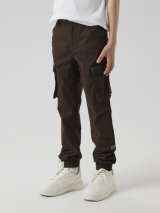 Name It Cargohose "NKMRYAN – für Jungen mit verstellbarem Bund und Stretchkomfort" unifarben, casual, regular fit, Twill