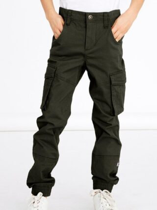 Name It Cargohose "NKMRYAN – für Jungen mit verstellbarem Bund und Stretchkomfort" unifarben, casual, regular fit, Twill