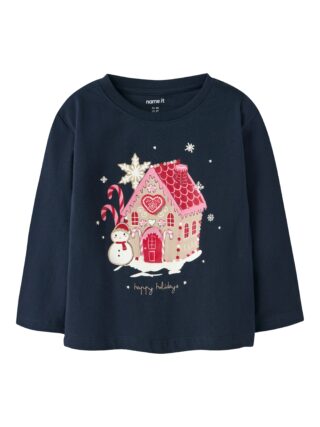 Name It Langarmshirt "NMFREPOLER LS NREG TOP BOX" Weihnachten, Baumwolle