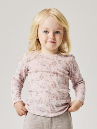 Name It Langarmshirt "NMFWANG WOOL NEEDLE LS TOP NOOS" Wolle, regular fit