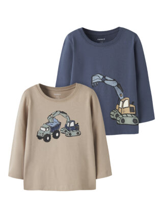 Name It Langarmshirt "NMMKARKE 2P LS TOP BOX" Packung, 2 Baumwollmischung, regular fit