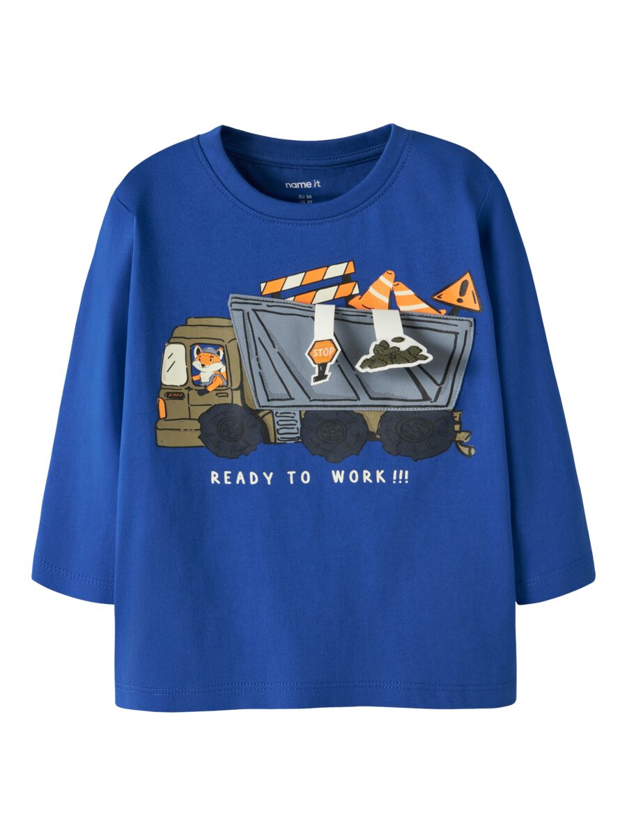 Name It Langarmshirt "NMMNORMANA LS TOP BOX" Baumwolle, regular fit