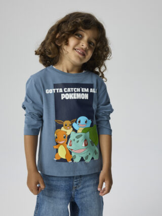 Name It Langarmshirt "NMMSOUTH POKEMON LS NREG TOP NOOS BFU" Baumwollmischung, regular fit, mit Pokemon Druck